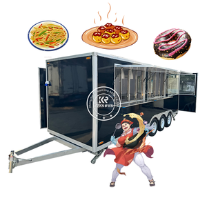 Chariots de vente ambulante de restauration rapide 2025, cuisine mobile, comptoir en acier inoxydable, camion de nourriture, remorque - Product Image 5