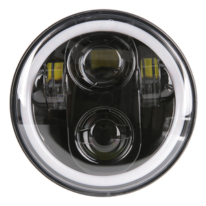 Faros Redondos para Motocicleta, Homologados por ECE, Repuestos para Motocicleta, Faro LED de 5 3/4 Pulgadas (5.75) con <span class=keywords><strong>Halo</strong></span> Blanco - Product Image 2
