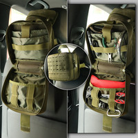 Sac de taille tactique EDC, équipement EMS, fournitures médicales d'urgence, sac rouge Molle pour le camping, la randonnée, la chasse
