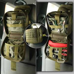 Sac de taille tactique EDC, équipement EMS, fournitures médicales d'urgence, sac rouge Molle pour le camping, la randonnée, la chasse - Product Image 6