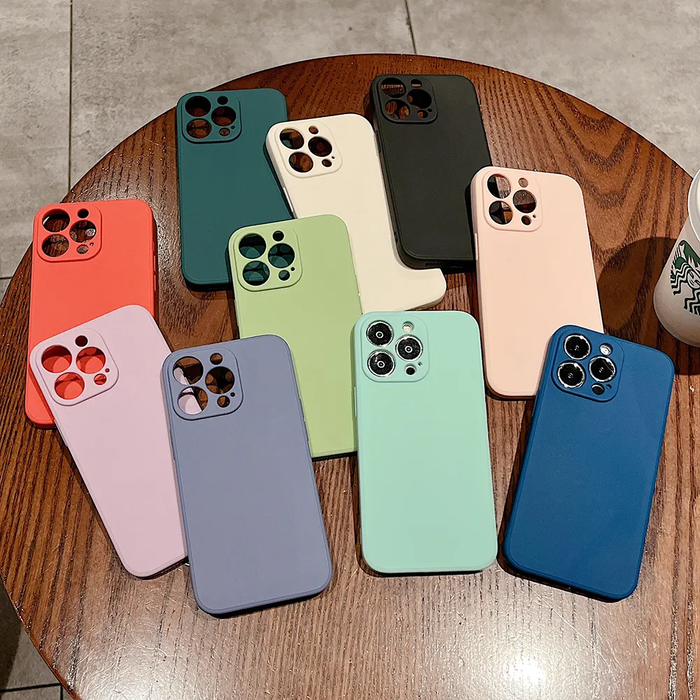 Silicone Soft TPU Phone Cover Colorful Blank Matte TPU Phone Case for iPhone 14 pro 14 Max