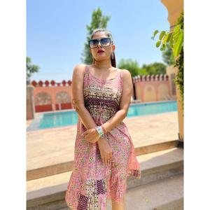 Tendance été imprimé fleuri épaule froide Mini robes courtes décontracté femmes robes vacances vacances Floral - Product Image 5