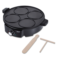Machine à crêpes RAF R.8629 1200W, plaque antiadhésive de 30 cm, température réglable, pour usage domestique.