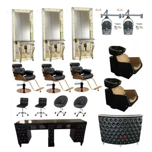 Moderno salone di bellezza mobili set per lo styling dei capelli parrucchiere sedie barbiere