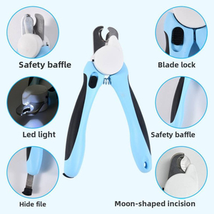 Plastic LED Luminous Anti-Bleeding Pet Nail Clipper & Trimmer with Blood Line Prevention Grooming <b>Tools</b> for Cats & Dogs - Product Image 1