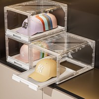 Boîte de rangement moderne créative multicouche pour la maison Chapeau de canard Boîte à chapeau anti-poussière pour enfants Accessoire ménager en plastique PP