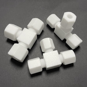 ZDVseal sıhhi tesisat malzemeleri Butt Fusion Union Tee 1/4 "x1/8" x1/4 "asit ve Alkali medya için PTFE t-adaptörü azaltılması - Product Image 1