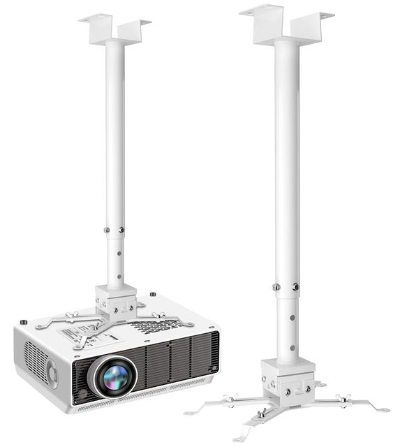 Heavy Duty Universal Ceiling Projector Mount Bracket Adjustable Height Extendable Arms Rotating Swivel Mount Cold Rolled Steel