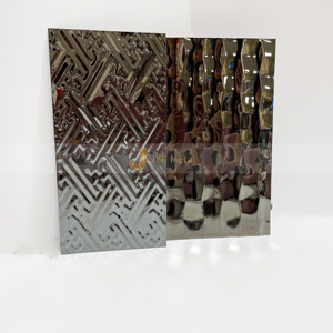JYFMETAL JIS 304 Stainless Steel <b>Plate</b> No.4 <b>Surface</b> Embossed Decorative Art Color Sheet for Wall/Ceiling Bending Cutting Welding - Product Image 5