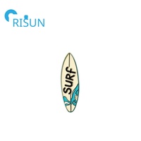 Insigne de planche de surf en métal personnalisé, épingle en émail, épingles de surf pour sports nautiques, broches, insigne d'épinglette de planche de surf personnalisé