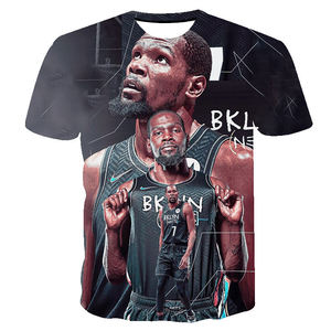 Envío Gratuito, Camiseta Deportiva Personalizada al por Mayor de <span class=keywords><strong>Kevin</strong></span> <span class=keywords><strong>Durant</strong></span>, Camiseta de los Nets Número 7 KD, Camiseta de Punto Informal para Hombre - Product Image 4