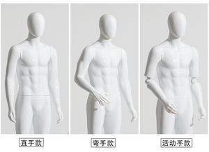 Mannequins de haute qualité en plastique incassable, blanc brillant, corps entier, modèle masculin <span class=keywords><strong>asiatique</strong></span>, <span class=keywords><strong>mannequin</strong></span> masculin avec tête chauve - Product Image 6