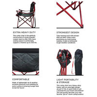 Chaise de camping STARRYHEART en métal surdimensionnée pliante géante portable de luxe pour l'extérieur et le pique-nique