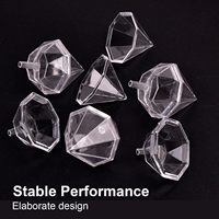 Clair Diamant Porte-Chocolat Cas 80pcs Chocolat Truffe Emballage Tasse En Plastique Rond Boîte À Bonbons En Plastique Boule De Chocolat