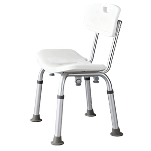 Chaise de bain en aluminium blanc durable et légère avec hauteur réglable, siège antidérapant pour personnes <span class=keywords><strong>âgée</strong></span>s et handicapées, facile à utiliser - Product Image 5