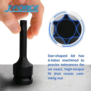 Juego de 8 Puntas de Impacto Hexagonales y Torx con Tratamiento Térmico - Product Image 2