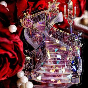 10 autocollants par paquet autocollants escalier vers <span class=keywords><strong>le</strong></span> <span class=keywords><strong>ciel</strong></span> série château escaliers manuel matériel autocollants décoratifs - Product Image 2