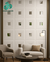 Paneles Decorativos AISEN de Alta Calidad, Azulejos de Pared 3D de PVC y Techo con Superficie de Espejo PET, Arte Mural Reflectante y Elegante para Hoteles