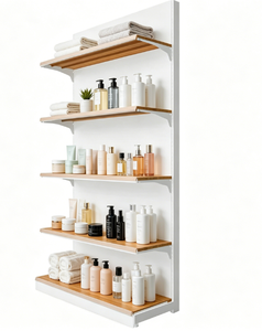 Estanterías Metálicas Multicapa de Alta Calidad para Supermercados Comerciales, Góndola Blanca con Placa Trasera Simple o Doble para Exhibición en Tiendas - Product Image 3