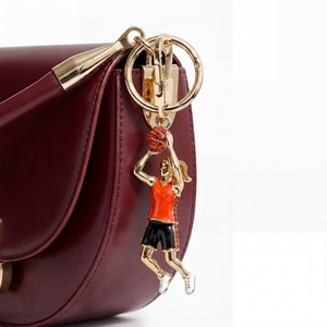 Llavero Deportivo de Esmalte con Figura de Atleta Femenina, Colgante de <span class=keywords><strong>Tenis</strong></span>, Voleibol, Baloncesto, Natación, Ping Pong con Cristales de Imitación - Product Image 2