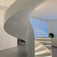 Conceptions extérieures modernes d'escalier en colimaçon et de garde-corps pour maison duplex Préfabriqué à l'intérieur des escaliers de la maison