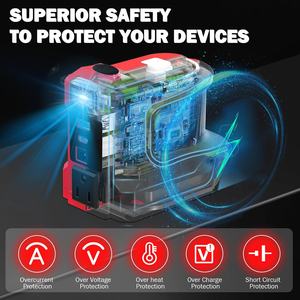 Convertisseur de courant pour batterie Milwaukee <span class=keywords><strong>18V</strong></span>, DC <span class=keywords><strong>18V</strong></span> vers AC 110V/220V, adaptateur de chargeur de batterie, port USB et Type-C et DC, lumière LED - Product Image 3