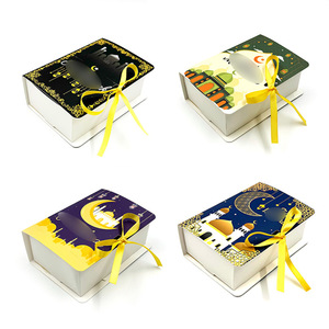 Cajas de Regalo Navideñas Más Vendidas, Cajas de Embalaje con Diseño de Castillo Lunar, Cajas para Dulces de Fiesta con Cintas, Cajas de Regalo - Product Image 1