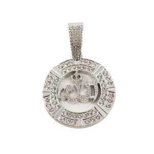 PD3133 Collier Hip-hop Personnalisé pour Homme, en Alliage Incrusté de Diamants, Symbole <span class=keywords><strong>Allah</strong></span>, Vente en Gros Fabricant pour l'Exportation - Product Image 6