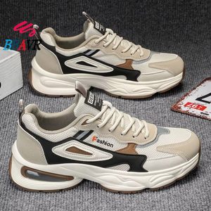 Zapatillas de primavera para hombre, estilo nuevo, transpirables, de malla, de caña alta, estilo coreano, a la moda, combinables con todo, con suela gruesa, para adolescentes. - Product Image 3
