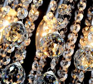 Lámpara colgante moderna para decoración del hogar, dormitorio empotrado, plata, acero inoxidable, decoración redonda de lujo, lámpara de techo de cristal para sala de estar - Product Image 3