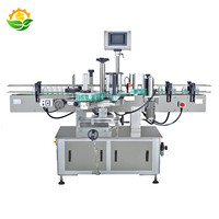 Machine d'étiquetage automatique double face pour bouteilles rondes domestiques, à faible bruit et sans étiquette