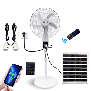Popular Emergency Stand <b>Fan</b> Mobile Phone Charging Outdoor Household Adjustable Height Rechargeable Solar <b>Remote</b> LED Battery - Product Image 1