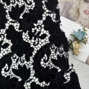 Xu Hướng Mới Cutwork Nhung Đen Hoa Cạnh Quý Guipure Ren Quần Áo Cưới Thời Trang Mới Bên Dresses - Product Image 4