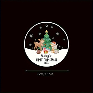 Diytree personalizzato acrilico ciondolo trasparente con motivo natalizio, può essere utilizzato come regalo <span class=keywords><strong>di</strong></span> <span class=keywords><strong>natale</strong></span> per <span class=keywords><strong>parenti</strong></span> e amici - Product Image 4