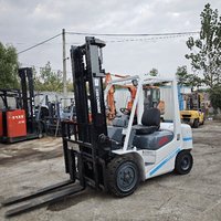 Chariot élévateur diesel TCM d'occasion de 3 tonnes avec moteur Isuzu/Nissan, origine Japon, pour ateliers de réparation de machines, 3 tonnes, 4 mètres