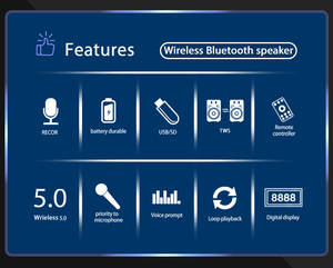 Outdoor Speaker, Audio Play for <strong>Windows</strong> 10, Portable Radio Audio CD <strong>Player</strong> With Speaker Woofers Outdoor Party Speaker - Product Image 6