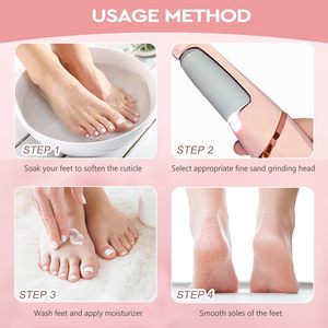 Dispositivo Eléctrico para Remover Callos y Exfoliar los Pies con Alimentación USB y Cabezales <span class=keywords><strong>de</strong></span> Repuesto para Pedicura - Product Image 5