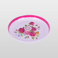 Assiette ronde en mélamine à motif carpe porte-bonheur, résistante aux chocs, empilable, pour buffet d'hôtel et présentation de plats festifs