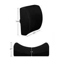 Coussin de soutien lombaire en mousse à mémoire de forme pour dossier de chaise de bureau et siège de voiture, correcteur de posture