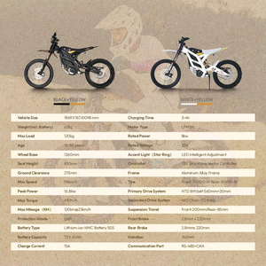 Nouvelle moto de cross sans balais à cadre en aluminium 16,8 kW, vitesse maximale de 95 km/h, moto sportive - Product Image 4