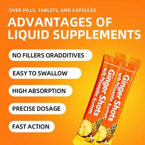 مسحوق شوت الزنجبيل بالأناناس والكركم للعلامات التجارية الخاصة لدعم المناعة والطاقة والهضم - مسحوق شوت الزنجبيل والأناناس الفوري - Product Image 5