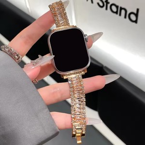 2025 <span class=keywords><strong>Bracelet</strong></span> en métal diamant étincelant pour bracelets de montre <span class=keywords><strong>Apple</strong></span> Ultra 2 49mm <span class=keywords><strong>Bracelet</strong></span> <span class=keywords><strong>femme</strong></span> paillettes de <span class=keywords><strong>luxe</strong></span> pour IWatch 9 8 7 6 SE - Product Image 4