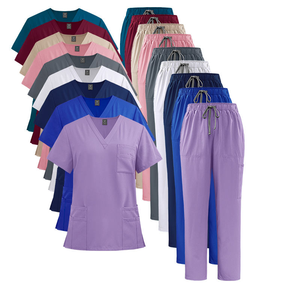 Divise Mediche in Offerta, Completi Sanitari per Infermieri, Set Clinici in Maglia con Maglietta a Maniche Corte e Pantaloni - Product Image 5