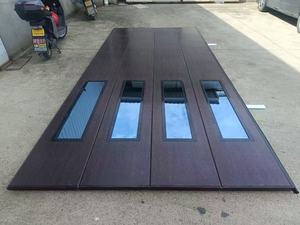 Portes <span class=keywords><strong>de</strong></span> <span class=keywords><strong>garage</strong></span> modernes à isolation thermique, panneaux lisses noir mat, couleurs personnalisées, norme européenne, pour villas - Product Image 4