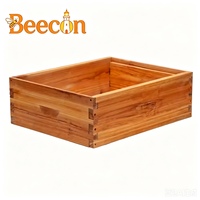 4-lagiger kompletter Langstroth-Bienenstock mit 10 Rahmen, 8 Waben, wachsbeschichtetem Holz, komplettes Set, Bienenstock-Starter-Kit