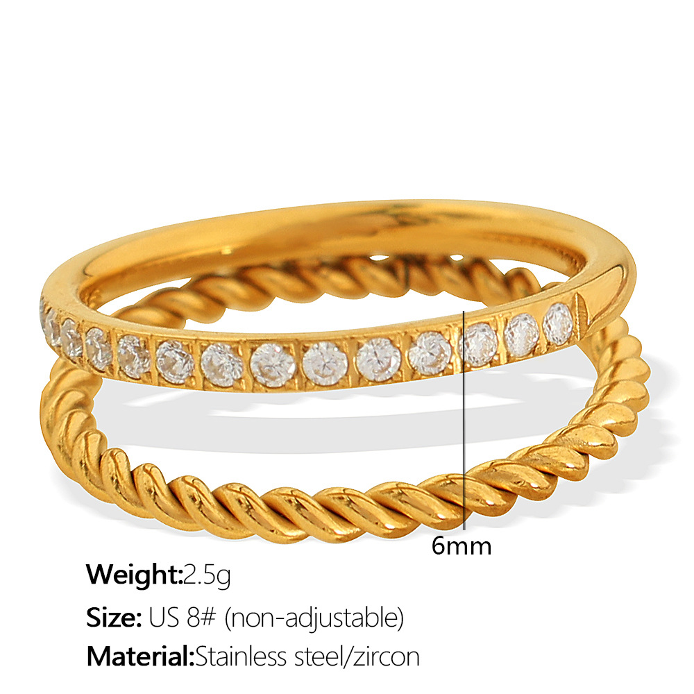 Anillo de oro JZ43 talla 8 de EE. UU.