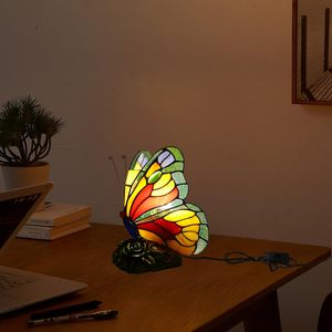 Đèn Bướm Đẹp Đèn Bàn Cổ Điển Phong Cách Tiffany Kính Màu LED Hiện Đại Đèn Thổ Nhĩ Kỳ Kính Khảm - Product Image 2