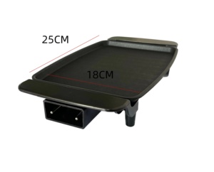 Petit gril électrique d'intérieur en aluminium noir et plaque chauffante Mini poulet viande Steak BBQ poêle à <span class=keywords><strong>Raclette</strong></span> assiette domestique appareils de cuisine - Product Image 1