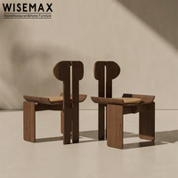 WISEMAX FURNITURE Wabi-Sabi Design unique Mobilier d'hôtel en bois massif naturel Chaise de salle à manger simple et durable pour le salon moderne