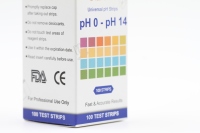 100 bandelettes universelles en plastique pour test de pH, plage complète 0-14, personnalisables OEM, test rapide du pH pour l'eau potable, les laboratoires, les gymnases, les piscines